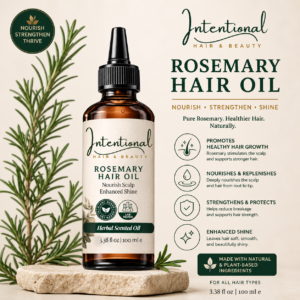 Intentional Hair & Beauty Rosemary Hair Oil – Nourish Scalp, Strengthen & Shine (60ml / 100ml)